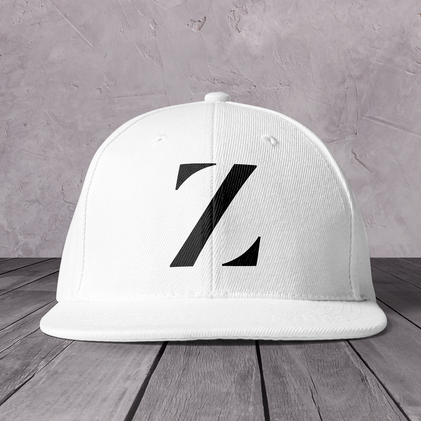 Zzambo Logo Snapback Hat (White)