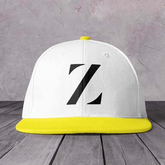 Zzambo Logo Snapback Hat (White/Yellow)